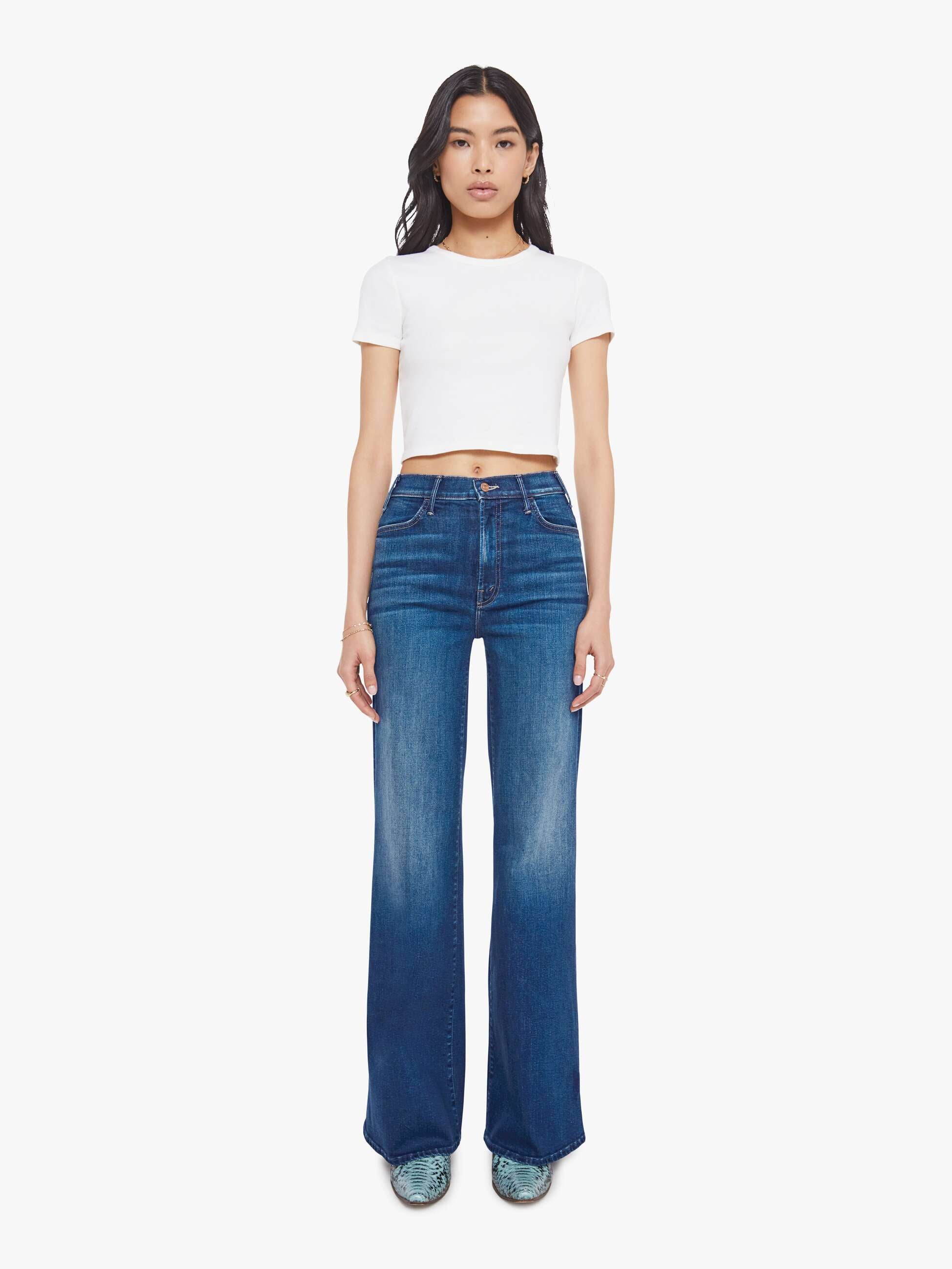 Jeans Mother The Hustler Roller Sneak