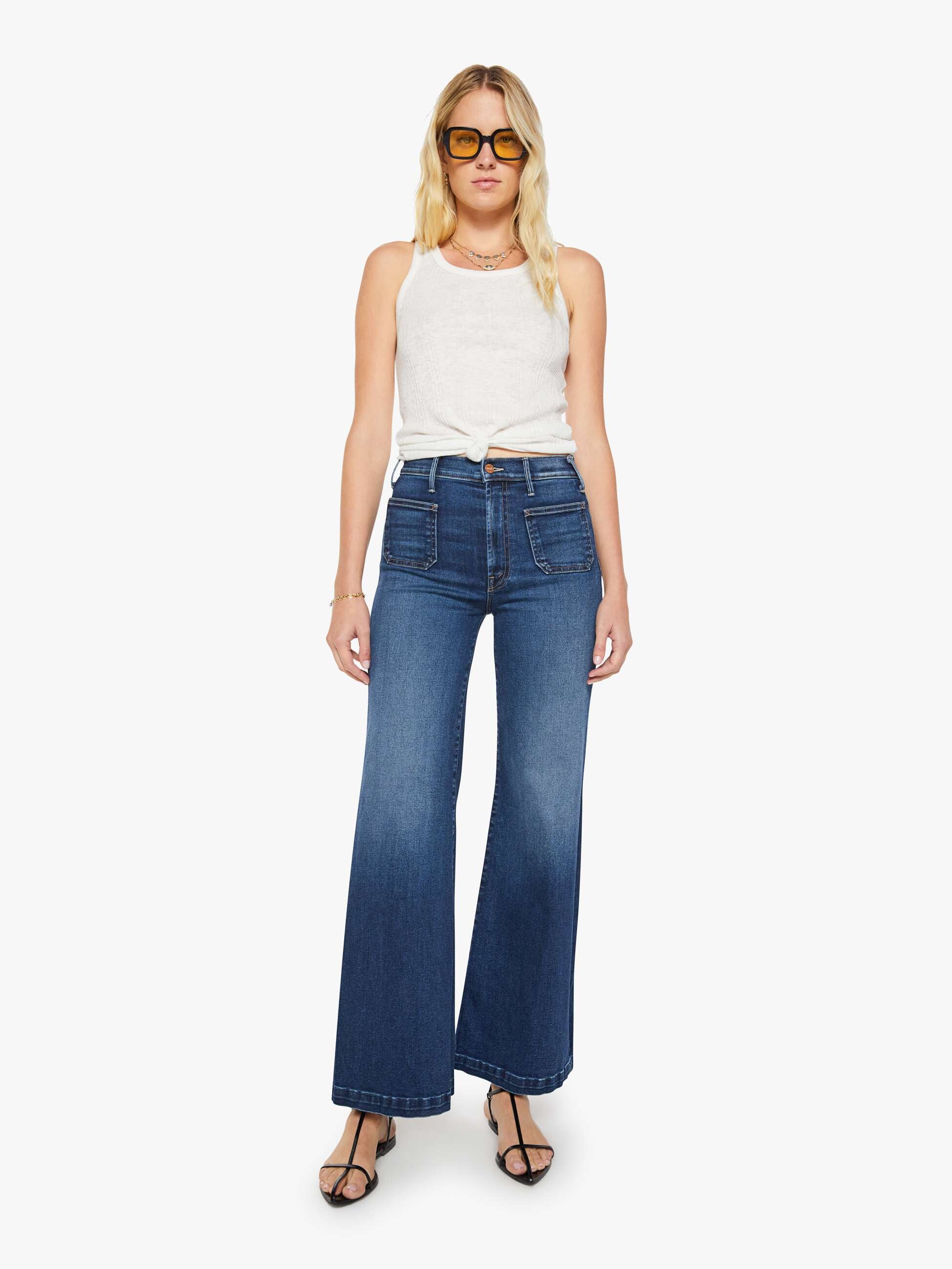 Jeans Mother The Hustler Roller Patch Pocket Sneak