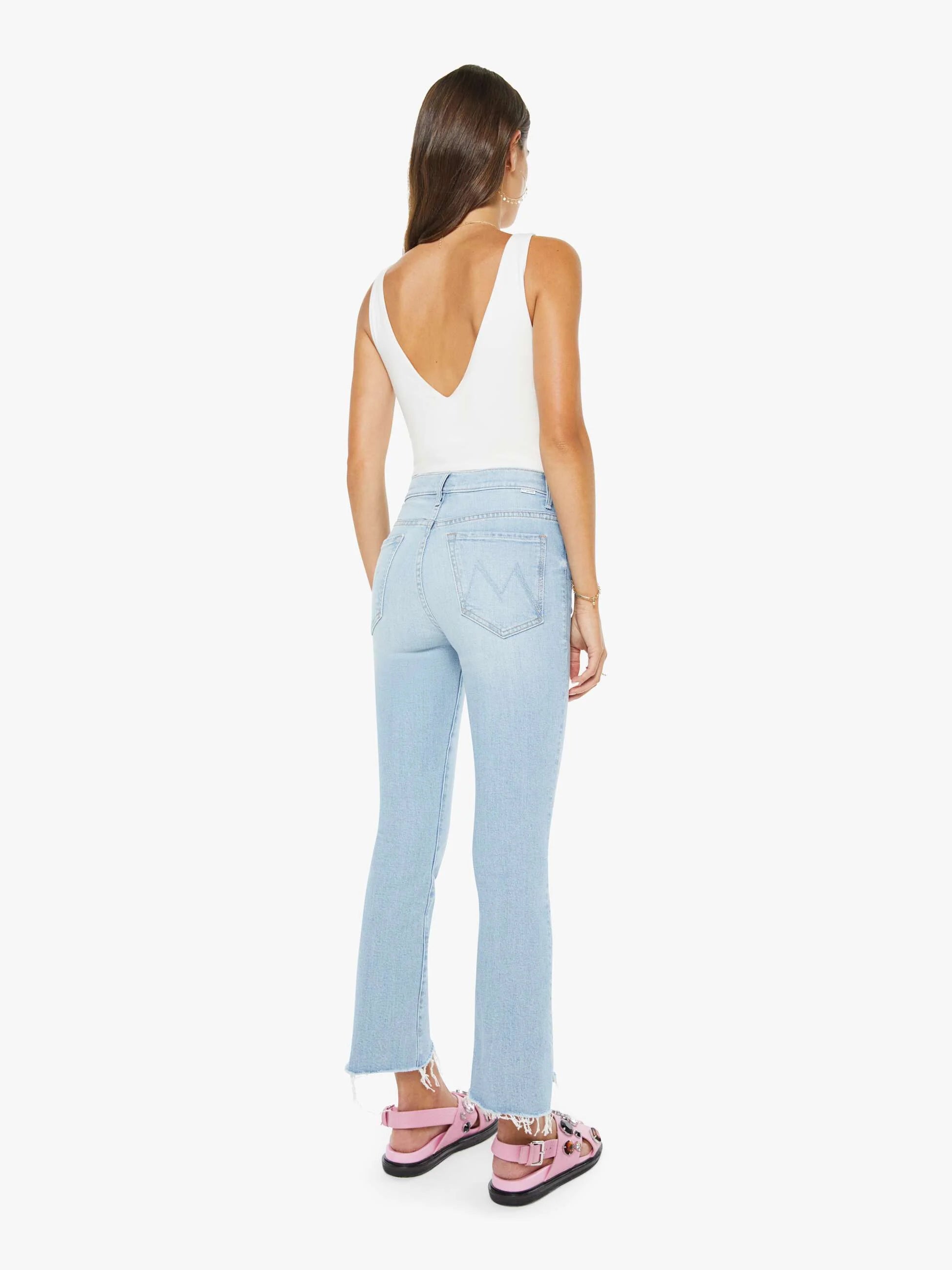 Jeans Mother The Insider Crop Step Fray