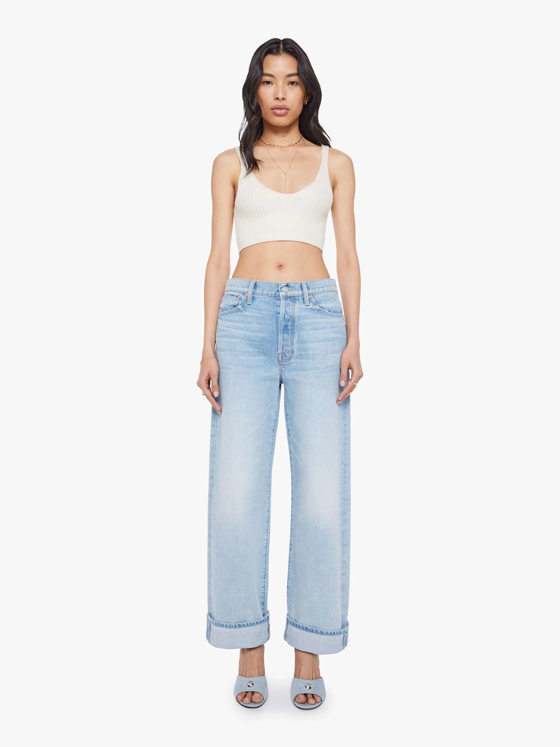 Jeans Mother The Dodger Button Hoover Cuff