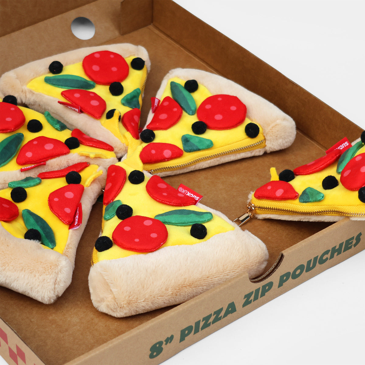 Pochette Plush Zip Pouch Pizza