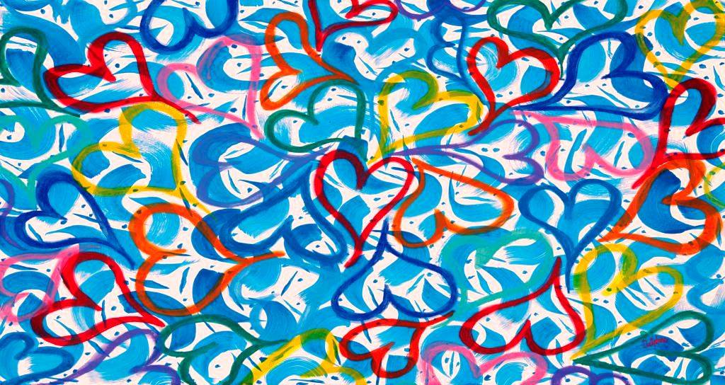 Sjaal Delphine Heart Sea