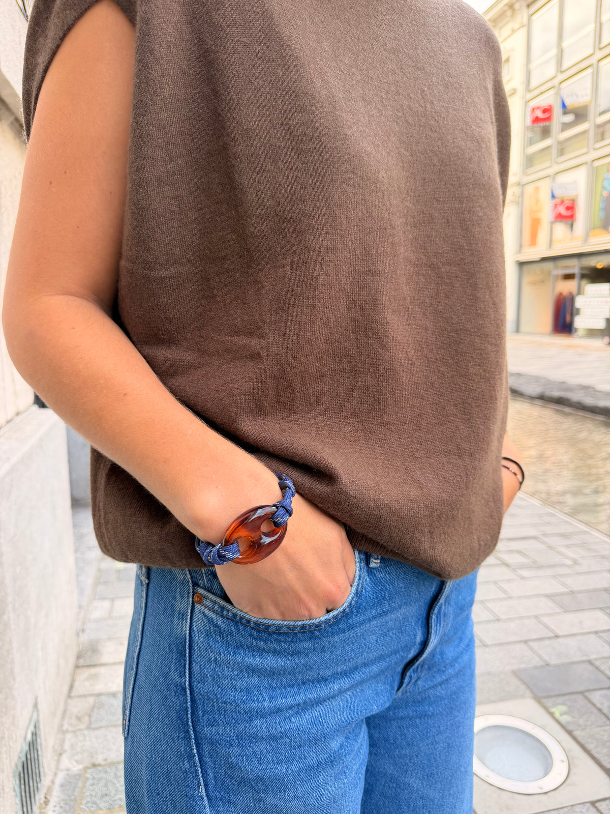 Armband Nilu Bruin Blauw