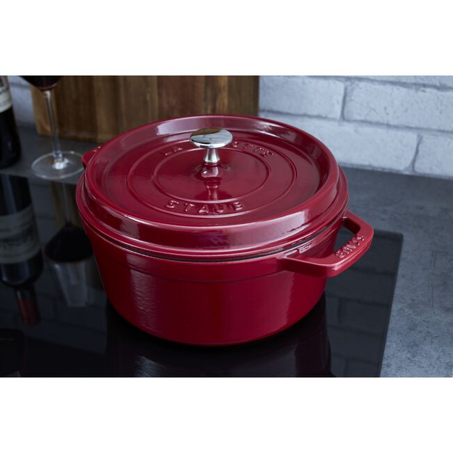 Cocotte Staub Rond 24cm Bordeaux