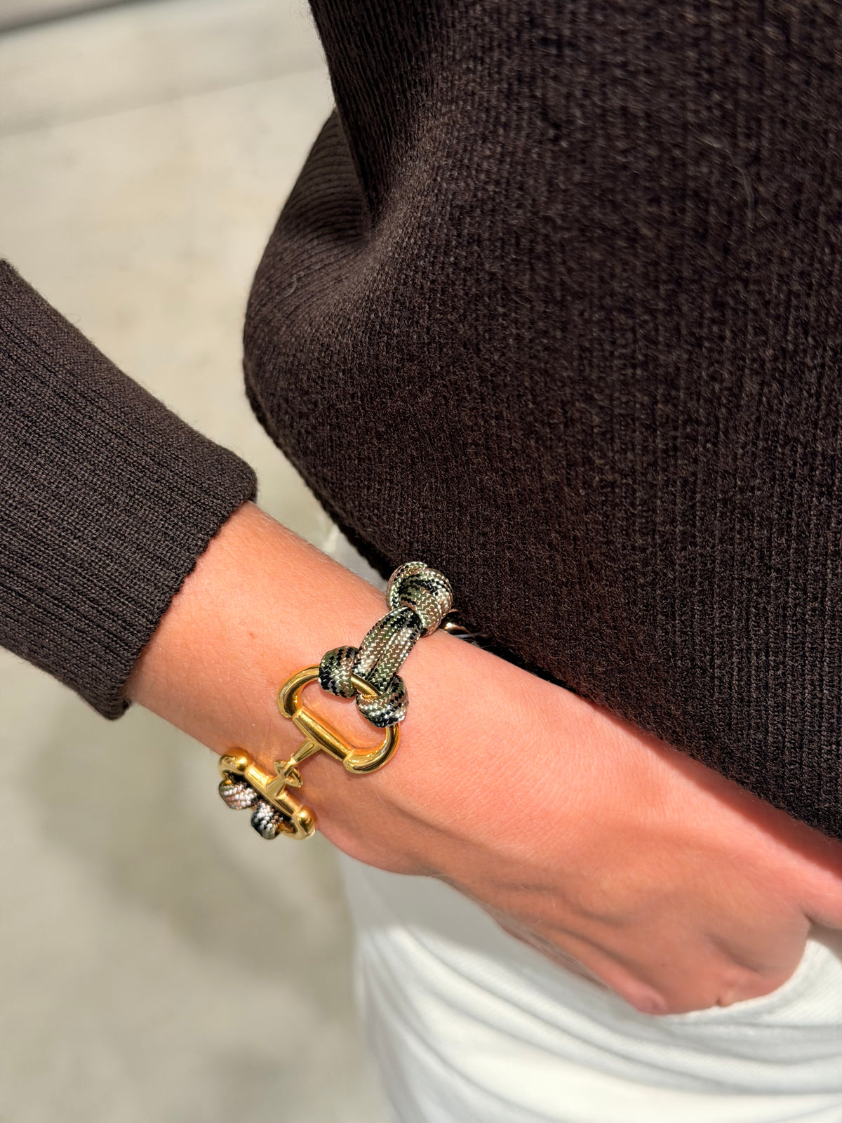 Armband Nilu Horsebit Small Multi Khaki