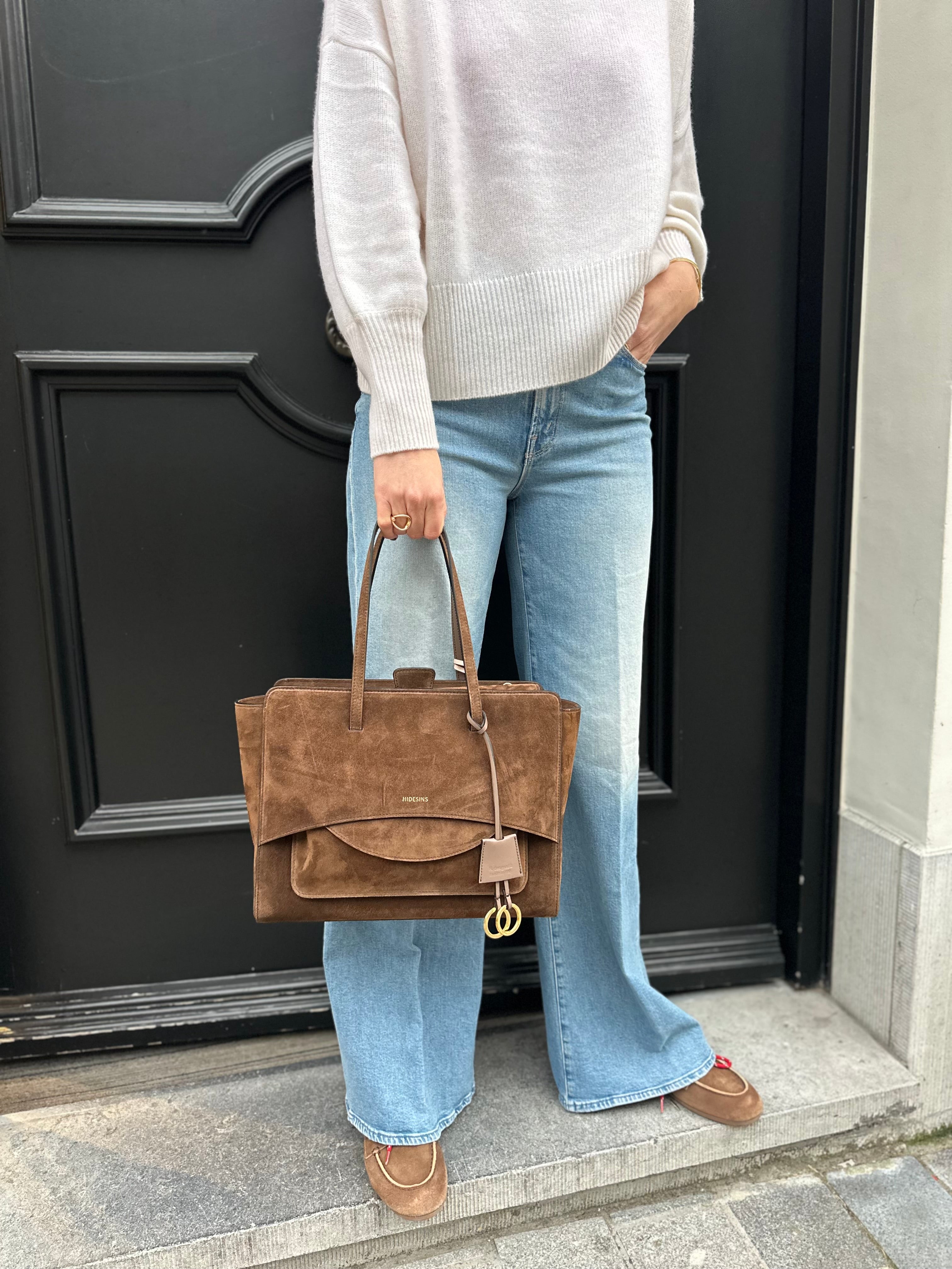 Handtas Hidesins Flap L Suede