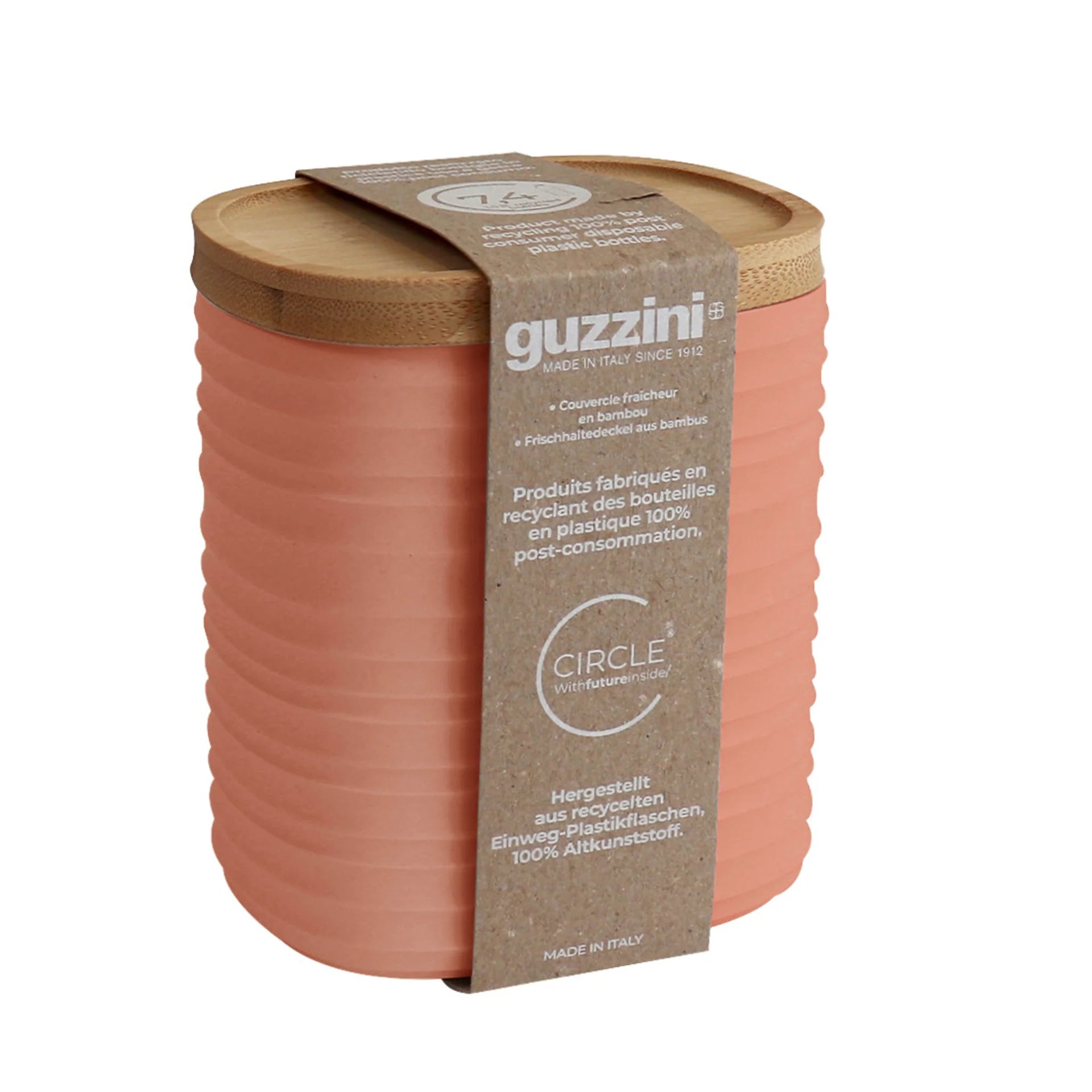Bewaardoos Tierra Guzzini met Bamboe Deksel M Terracotta