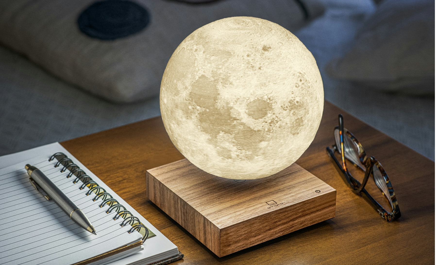 Lamp Gingko Smart Moon Light Walnut