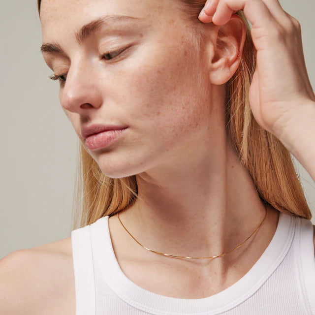 Halsketting Enamel Box Chain