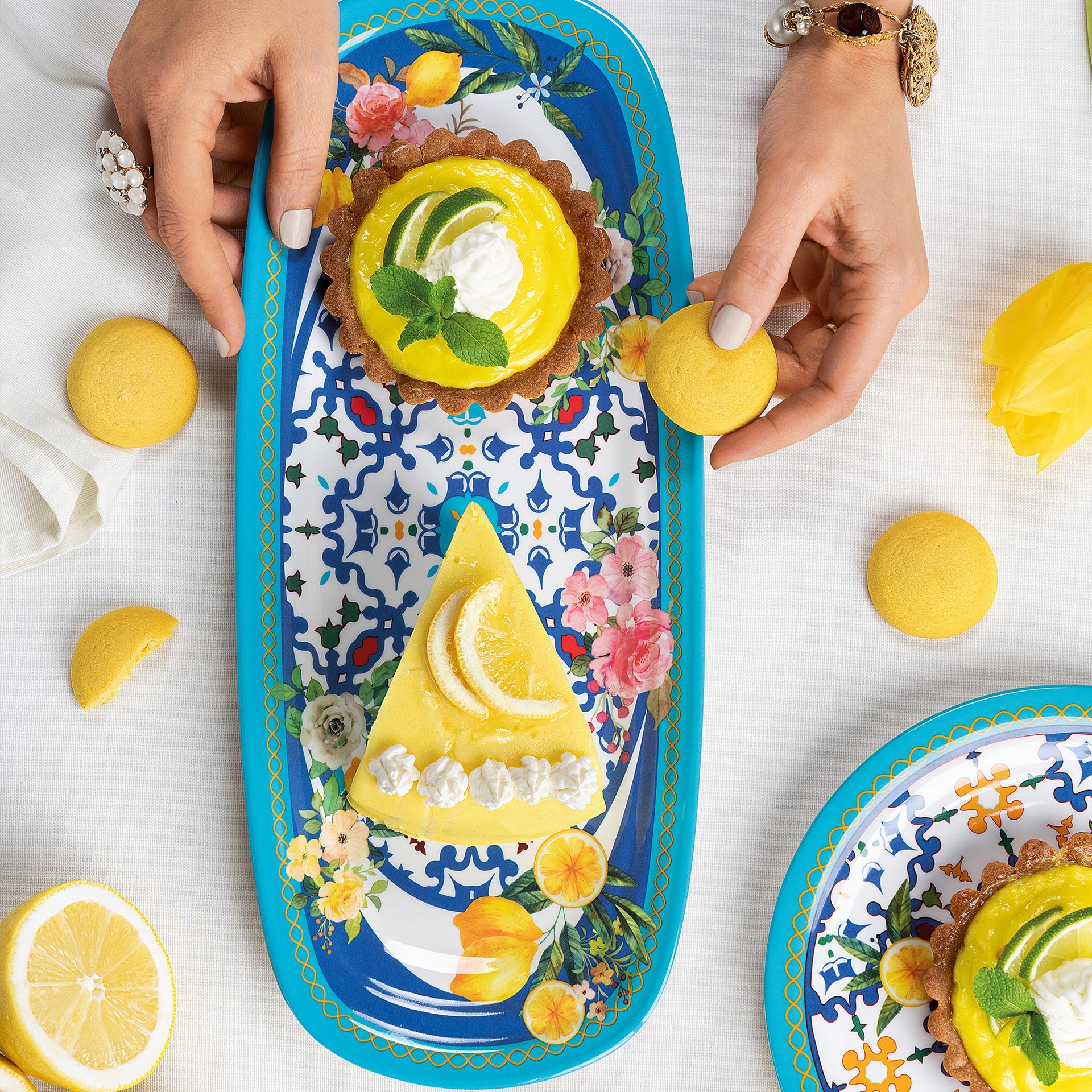 Schaal Flower & Lemon Rechthoekig M