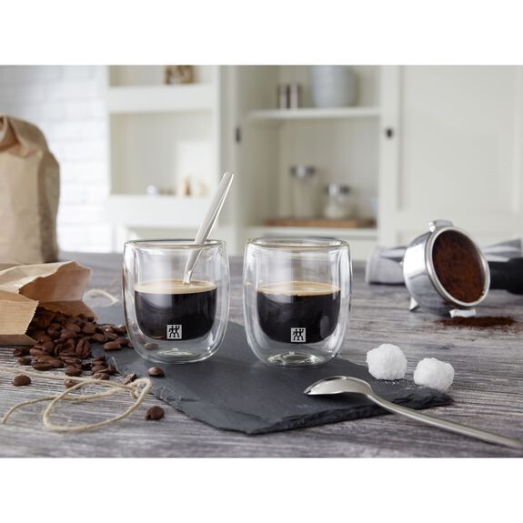 Dubbelwandig Glas Zwilling Espresso Set van 2