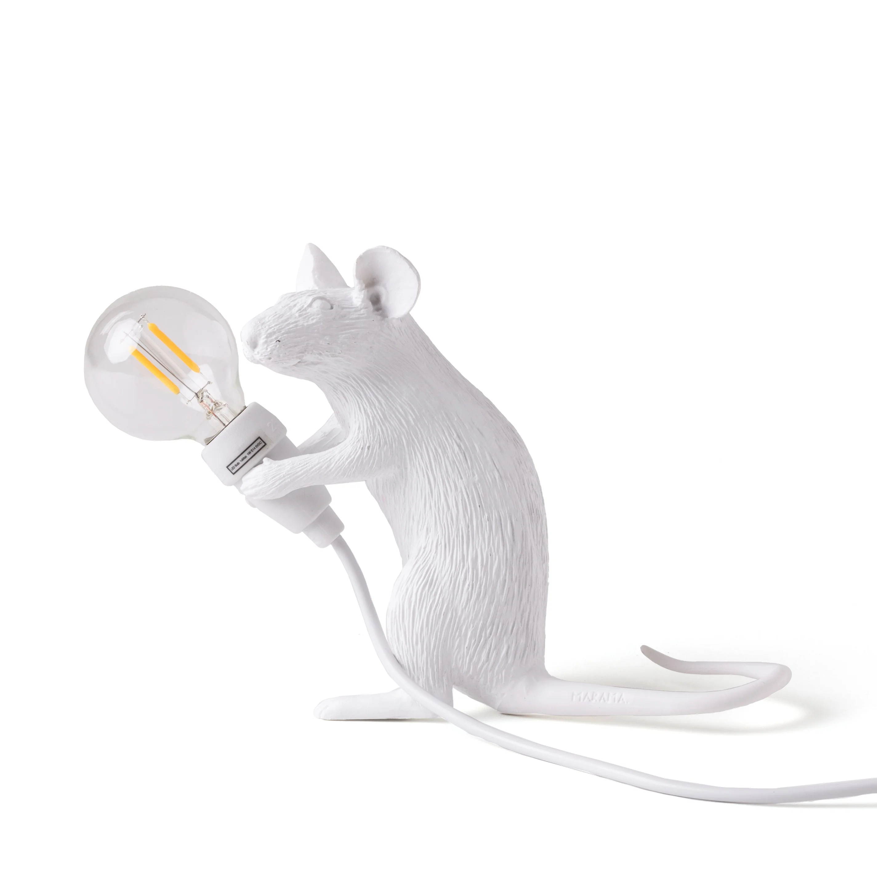 <transcy>Lamp Seletti Mouse Sitting White</transcy>