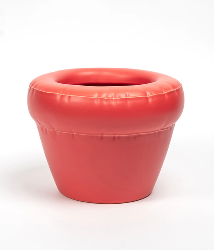 Bloempot Blow Up Planter Pierre Coral Red