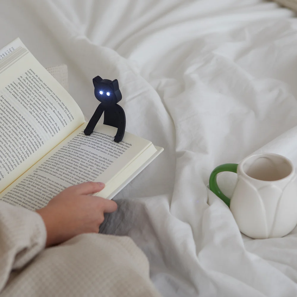 Lampje Book Light Meow Cat Black