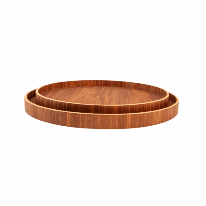 Plateau Serve Round M D40 cm Walnut