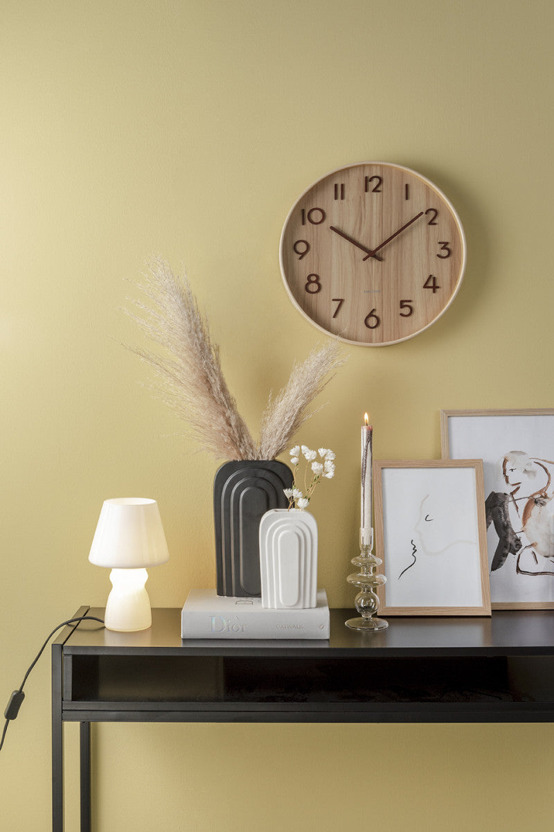 Klok Pure Wall Clock D40 cm Medium Walnut