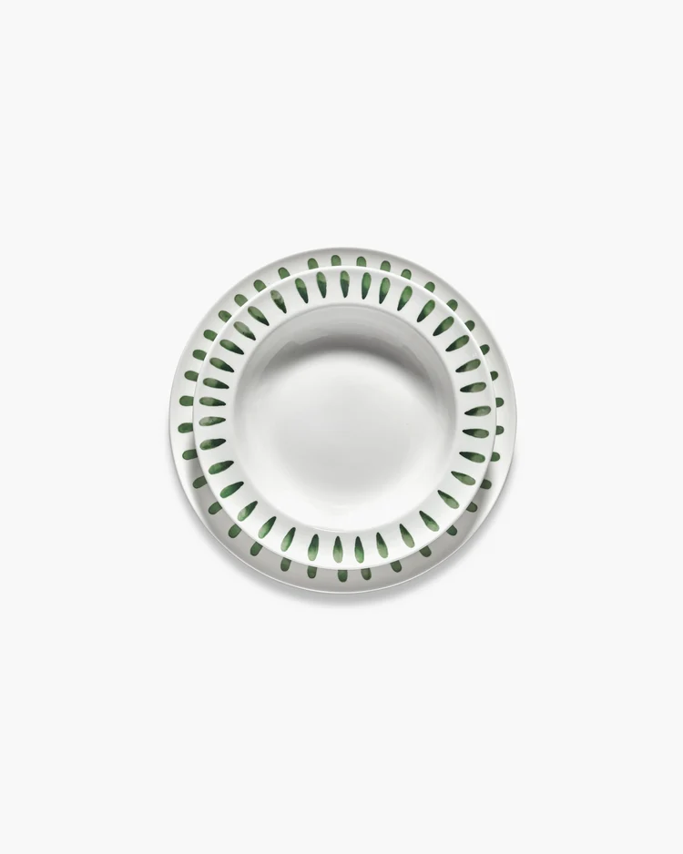 Pastabord Charly Diep D23,5 H4,3 cm Green