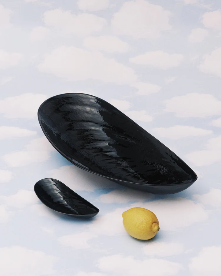 Schaal Marcel L L46 B21,5 H8 cm Zwart