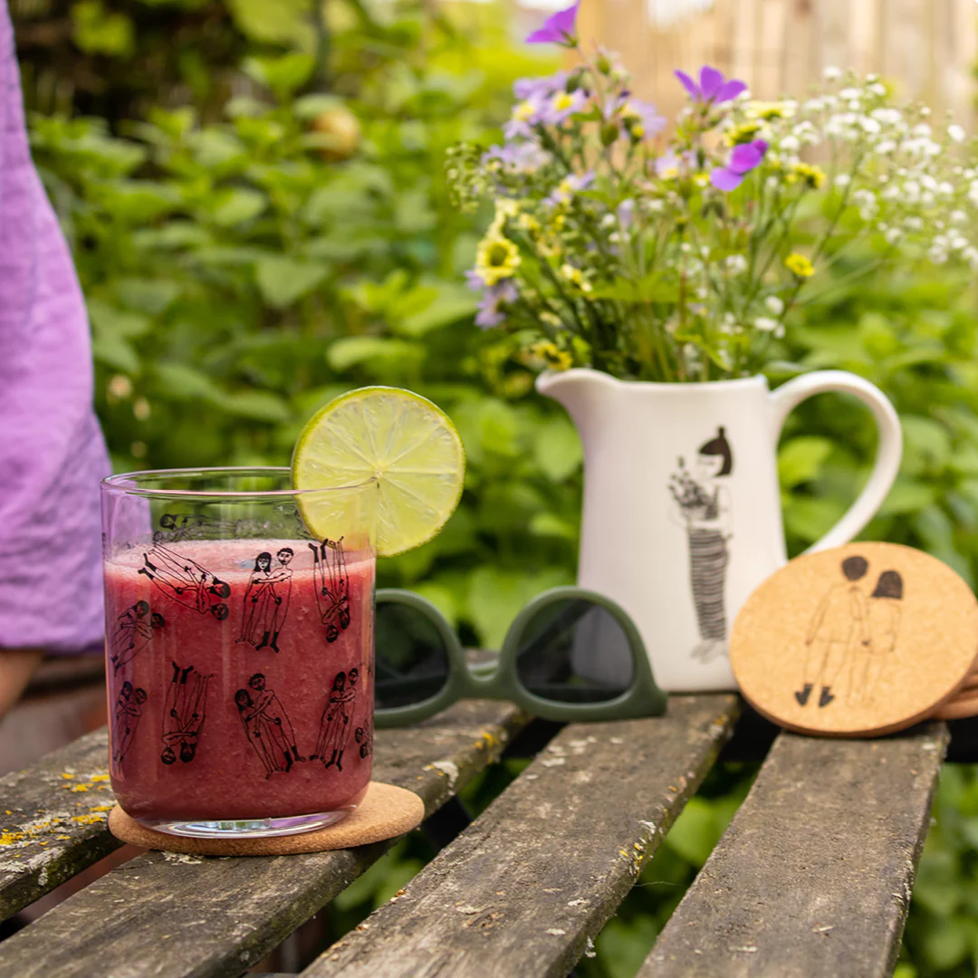 Glas Onderzetter Helen B Kurk Naked Couple Back Set 6