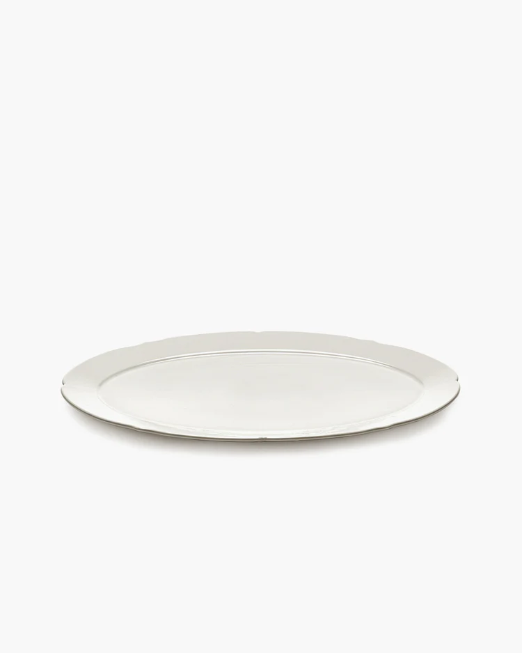 Bord Silhouette Ovaal L30 B21 H1,5 cm Wit