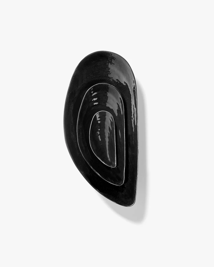 Schaal Marcel L L46 B21,5 H8 cm Zwart