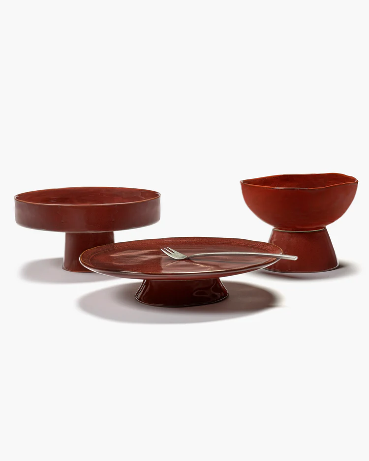 Taartstaander La Mere L D30,5 H6 cm Venetian Red