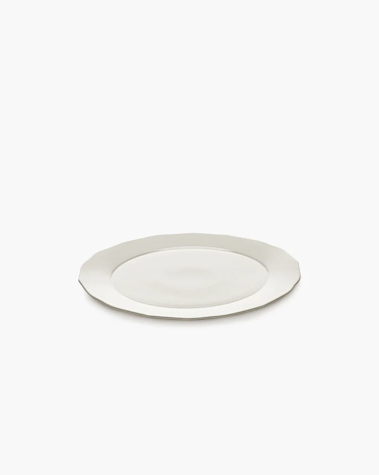 Bord Silhouette L D26 H1,5 cm Wit