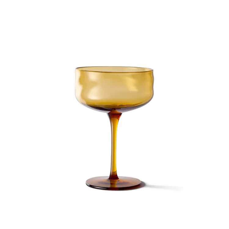 Champagne Coupe Paveau Swirl Dune Okergeel