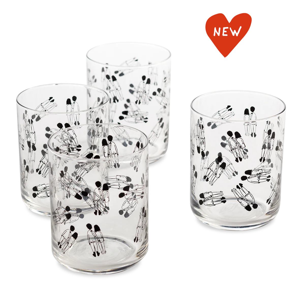 Waterglas Helen B Naked Couple Back Set 4