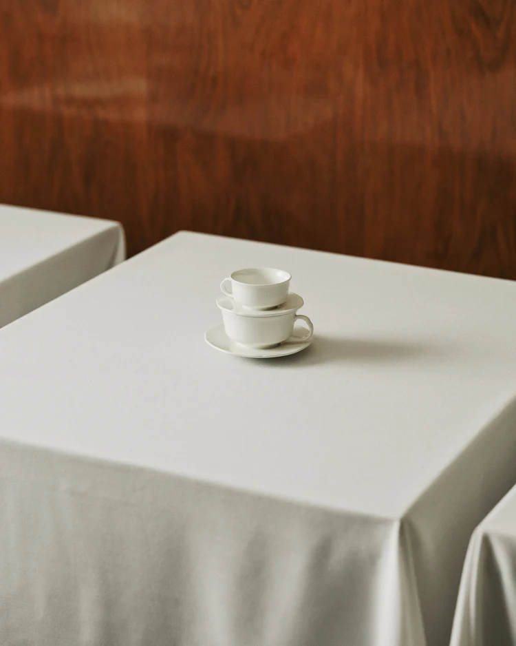 Espressokopje Silhouette L8,8 B7,4 H3,9 cm Wit