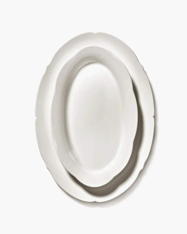 Bord Silhouette Ovaal L30 B21 H1,5 cm Wit