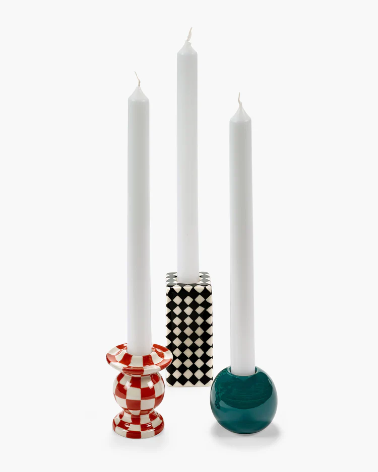 Kandelaars Chessboard Candle Holders Set 3