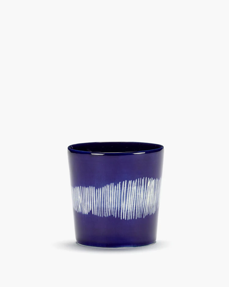 <transcy>Coffee Cup Feast 25 Cl Lapis Lazuli Swirl-Stripes White</transcy>