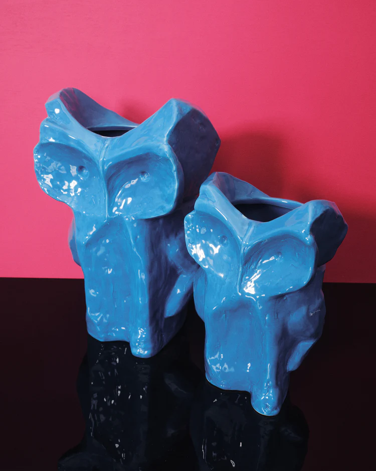 Vaas After Midnight L L19,5 B19,5 H30 cm Blauw