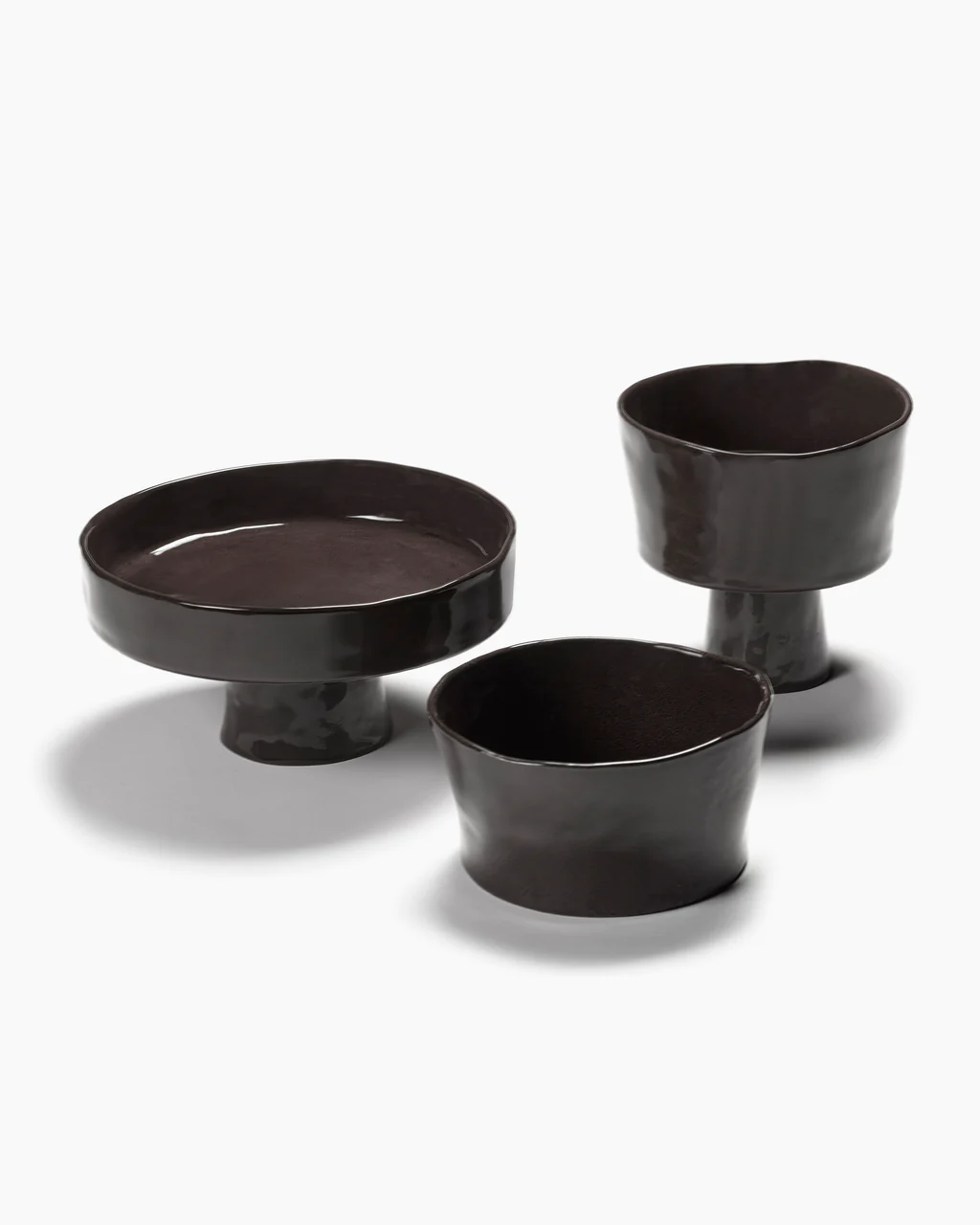 Serveer Kom La Mere Hoog Recht D18 H9,5 cm Ebony Black