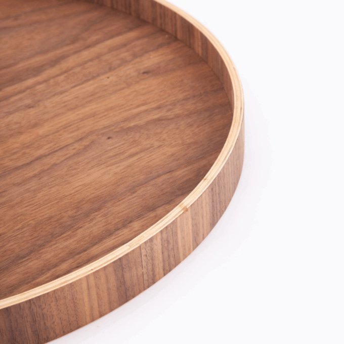 Plateau Serve Round S D35 cm Walnut