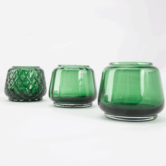 Theelichtjes Kuro Mix Set 3 Moss Green