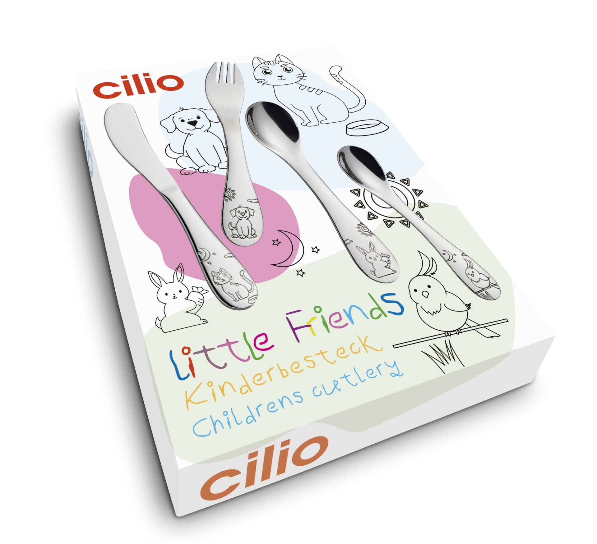 Bestek Cilio 4-delig Kinderbestek Little Friends