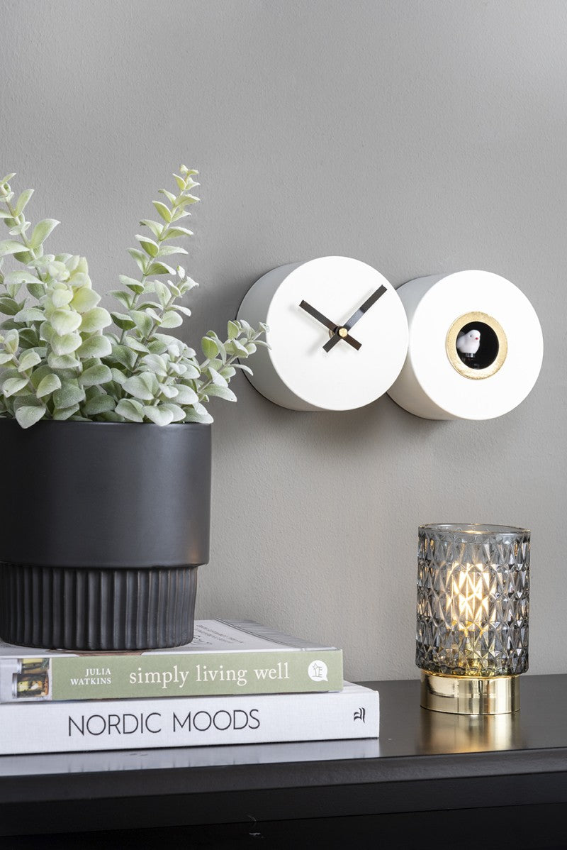 Klok Duo Cuckoo Wall Clock Wit