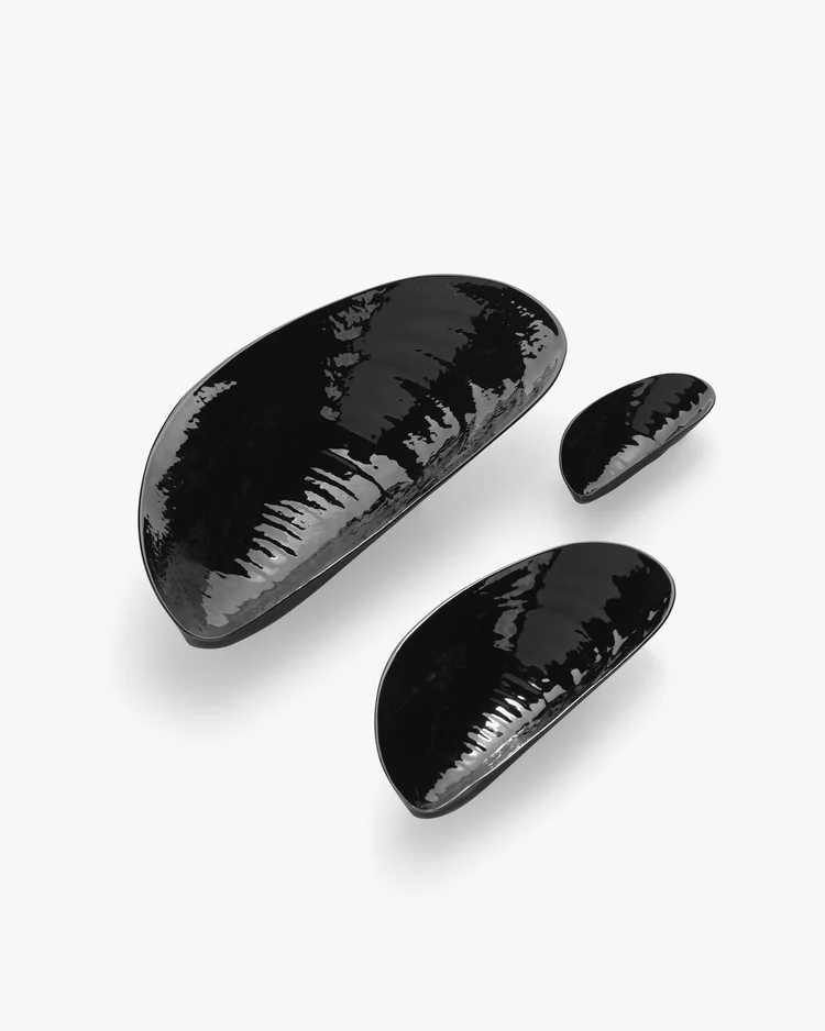 Schaal Marcel L L46 B21,5 H8 cm Zwart