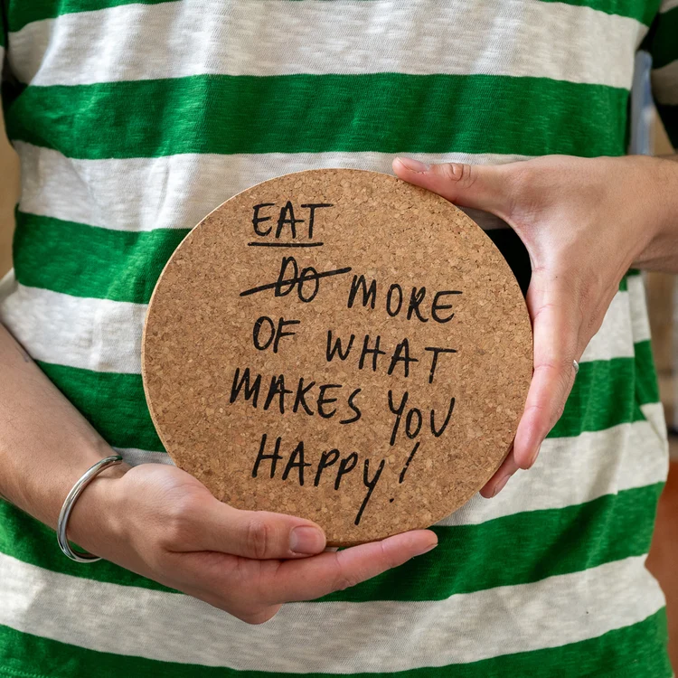 Potonderzetter Helen B Kurk XL Eat More of What Makes You Happy