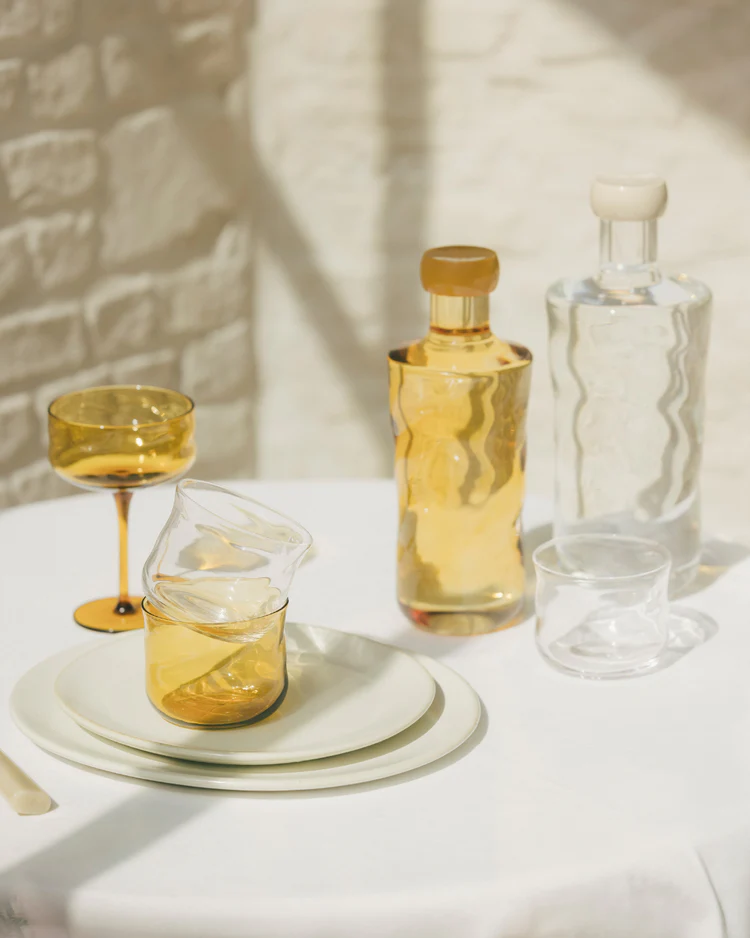 Waterglas Paveau Swirl Tumbler Dune Okergeel