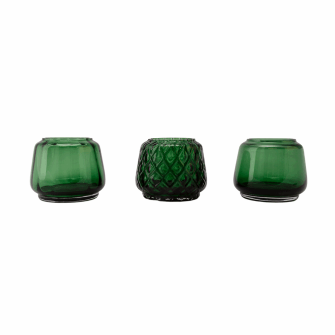 Theelichtjes Kuro Mix Set 3 Moss Green