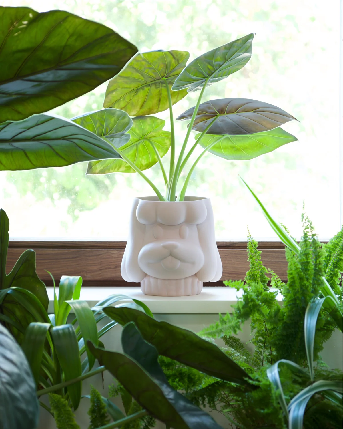 Bloempot Ida Planter Dog White