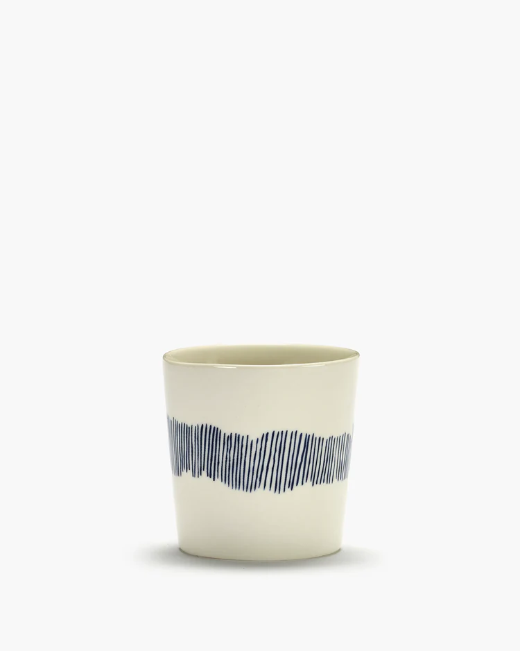 <transcy>Coffee Cup Feast 25 Cl White Swirl-Stripes Blue</transcy>
