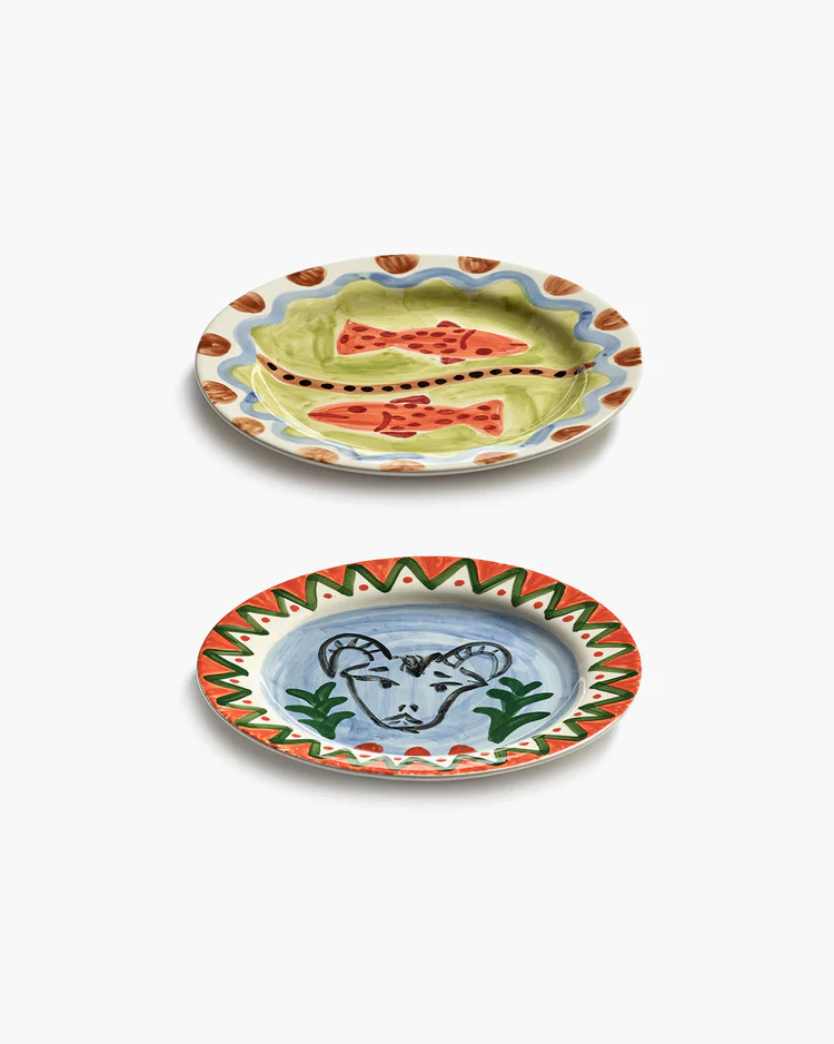 Borden Santiago De Borja 03 The Lovers D25,8 H2,9 cm set 2 Mix