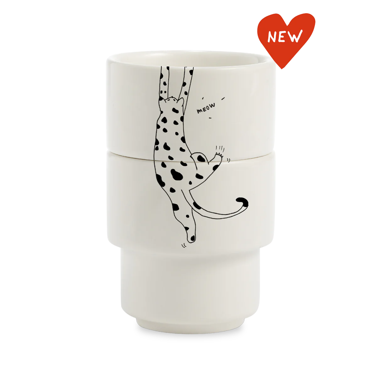 Eierdopjes Helen B Stapelbaar Meow Cat set 2