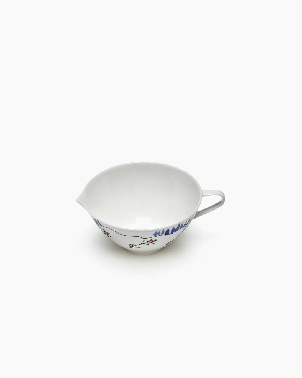 Melkkannetje Midnight Flowers L12,5 B9,8 H5 cm Anemone Pink Blue