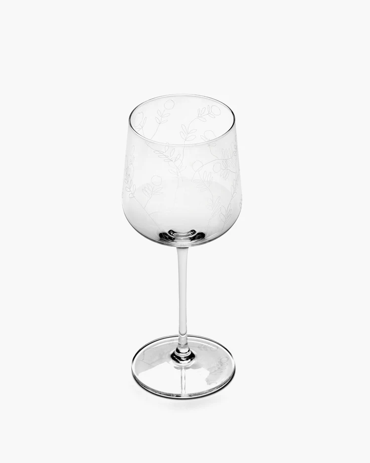 Witte Wijnglas Midnight Flowers Mirtillo Set 4