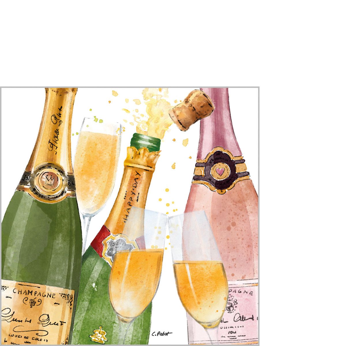 Serviet Papier PPD Klein Verschillende Prints